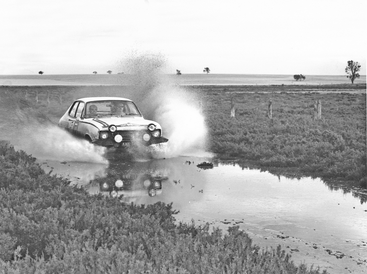 1970 BP Rally - a Torana in a water splash