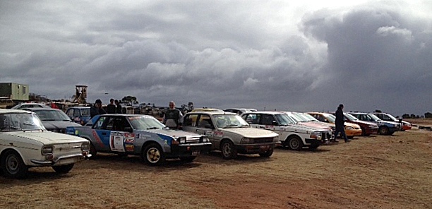 SCC competitors parked at an Avalon autocross meeting