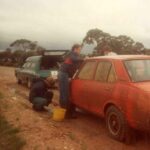 John Hardiman and Doug Hughes servicing Rod Martin Galant