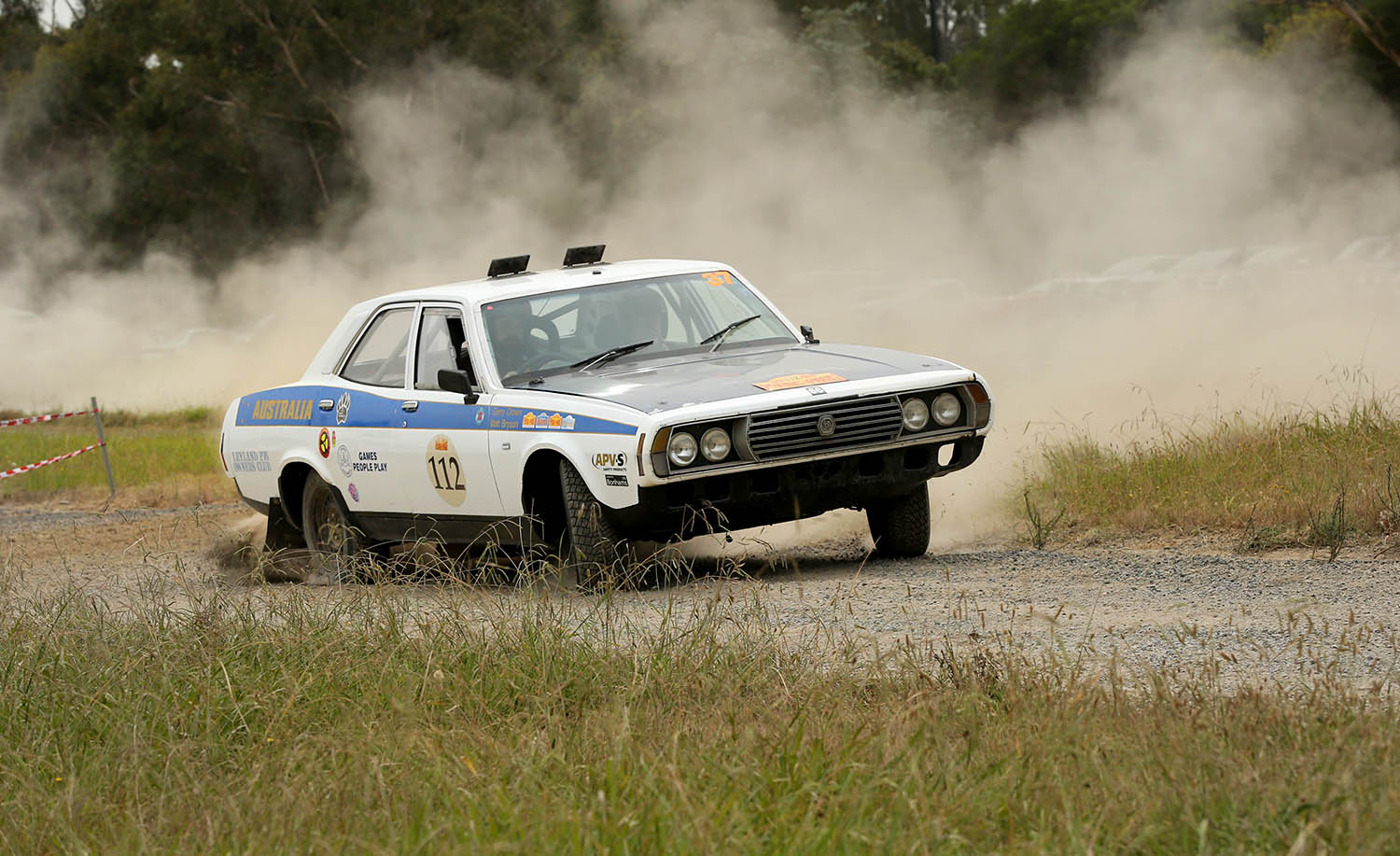 Matt Bryson and the P76 at Rally Retro Day